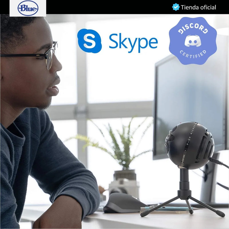 Blue Snowball Ice, Micrófono Usb Para Streaming / Grabación Gloss Black