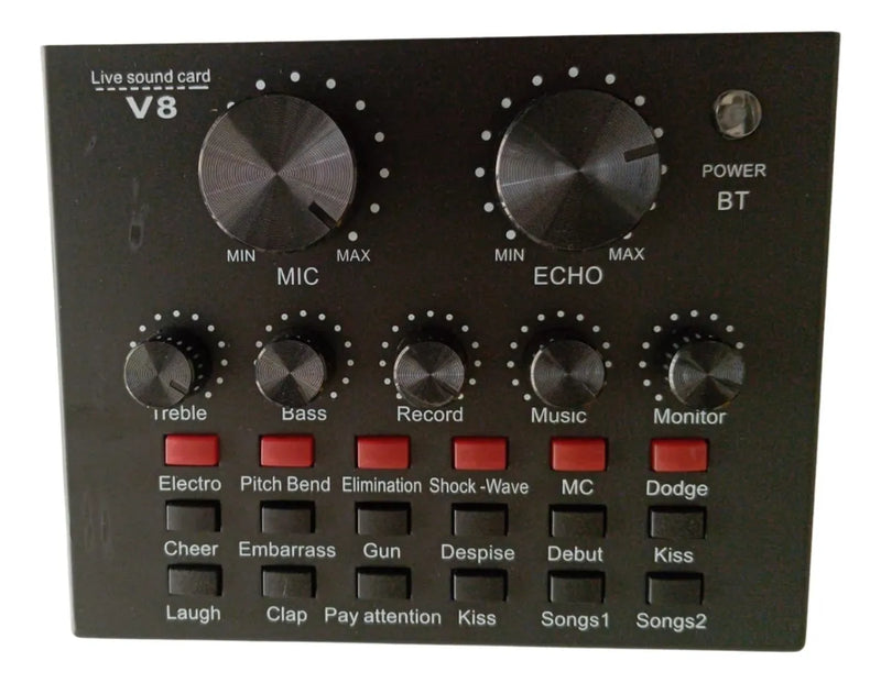 Tarjeta De Sonido V8 Profesional Para Streaming