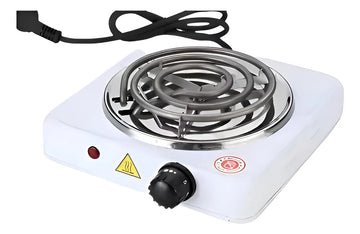 Estufa Eléctrica Sencilla Portátil De Un Puesto 1000w Blanco