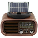 Parlante Radio Retro Vintage Bluetooth Mp3 Fm Am Panel Solar