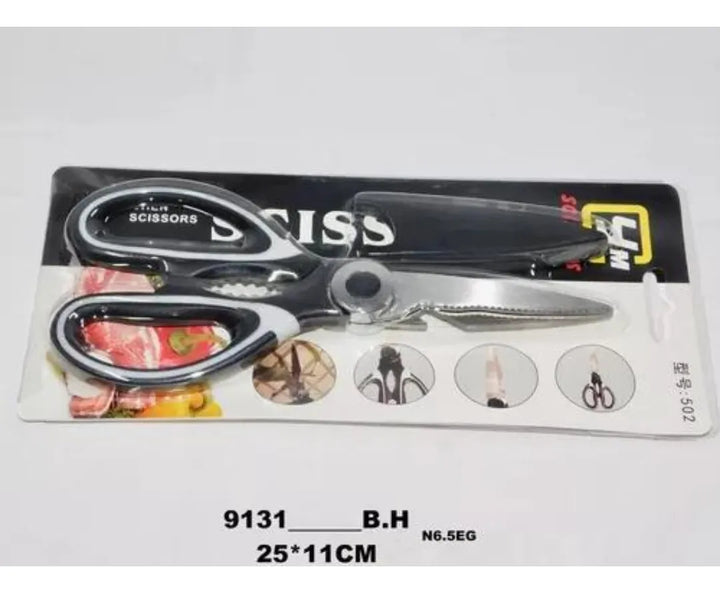 Tijeras Para Cocina Acero Inoxidable Chef Multifuncionales Negro