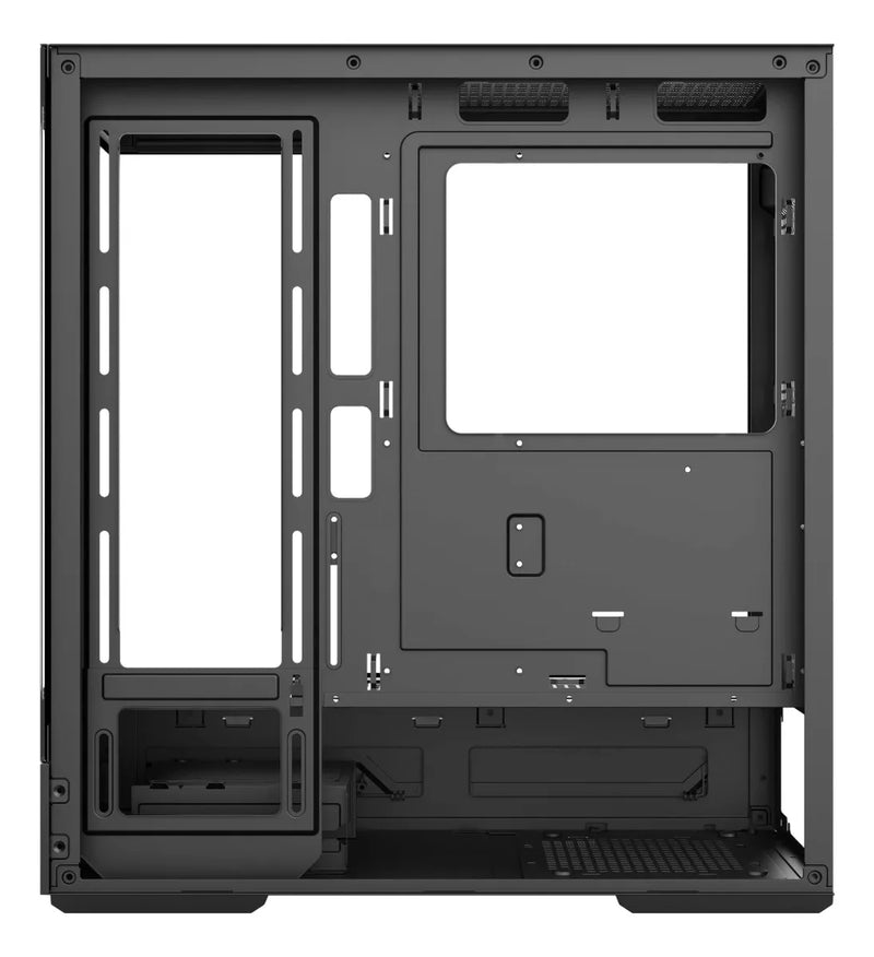 Gabinete Gamer Iceberg Crystal Gx Black 4 Fans Argb Usb C Negro