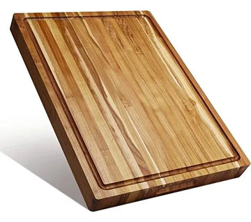 Tabla De Madera Teca Natural Para La Cocina Asados Profesion Liso Marrón