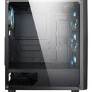 Caja Gabinete Iceberg Crystal G9 Atx - 4 Ventiladores Rgb Negro