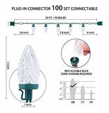 C9 Guirnalda De Luces Led Navideñas, 50 Led, 33 Pies, Luces