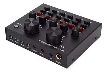 Interfaz de audio Live Sound Card V8 negra