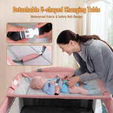 Cuna 5 En 1 Moisés Junto A La Cama Corralito Portátil Rosa