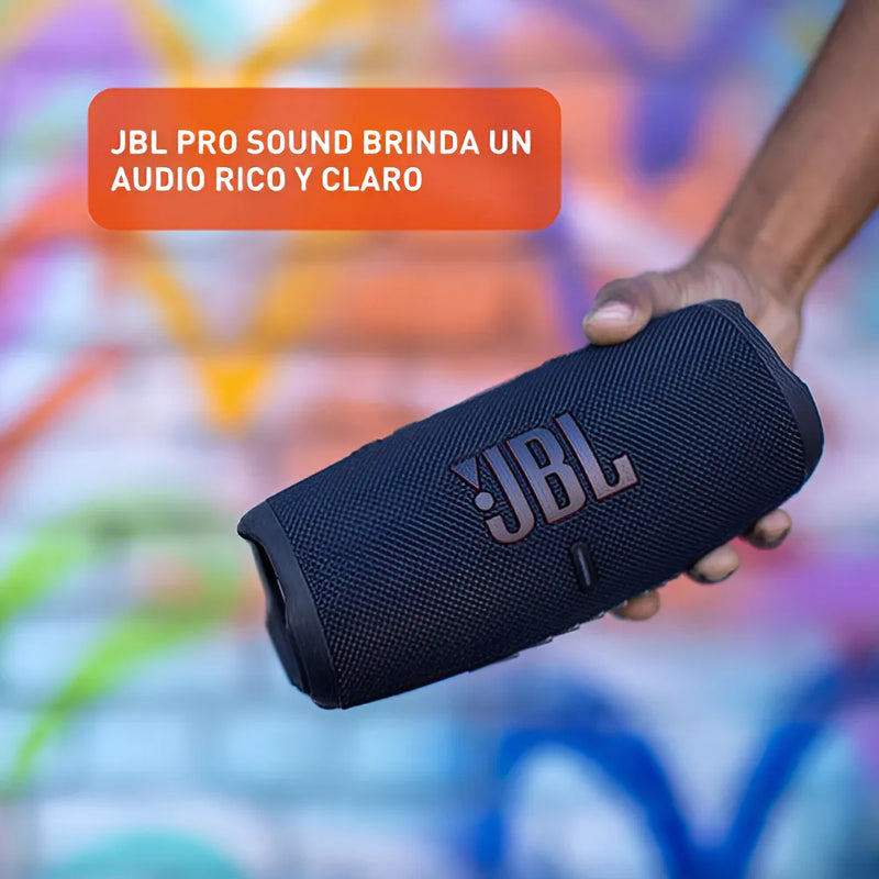 Parlante JBL Charge 5 Charge portátil con bluetooth waterproof azul