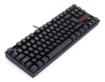 Teclado Mecánico Redragon Kumara Rainbow K552-kr-sp Teclado Negro Idioma Español Latinoamérica