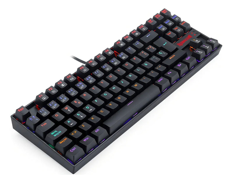 Teclado Mecánico Redragon Kumara Rainbow K552-kr-sp Teclado Negro Idioma Español Latinoamérica