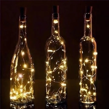 Luces Corcho Hada Alambre Micro Led Boda Deco Blanco Calido