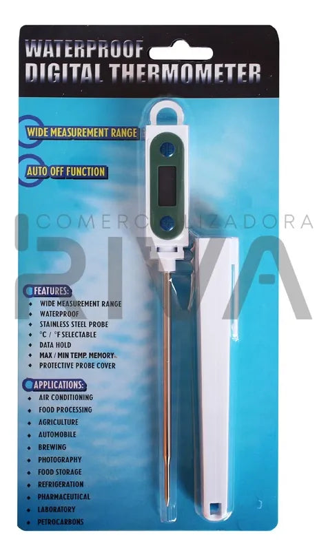 Termómetro Digital De Punzón Tipo Industrial Blanco