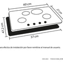 Estufa De Empotrar Haceb 9000745 Cristal 60x50 Cm Gas Natural