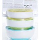 Platos Munchkin Bowl De Succión Antiderrame X 3 Unidades Amarillo / Verde / Azul Liso