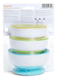 Platos Munchkin Bowl De Succión Antiderrame X 3 Unidades Amarillo / Verde / Azul Liso
