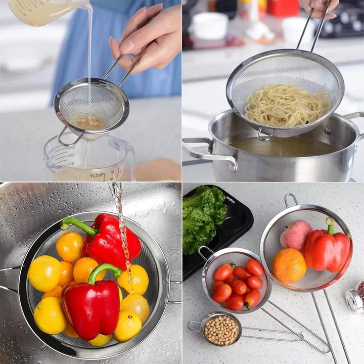 Colador Metálico Cernidor Acero Inoxidable Fritos Fruta