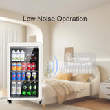 Refrigerador Mini De Bebidas Retro Con Puerta De Vidrio 3.2