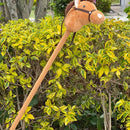 Caballo De Palo - Juguete Didáctico En Tela Suave, Peluche Café