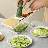 Mandolina Multifuncional Cortador Verduras Rallador Queso Blanco