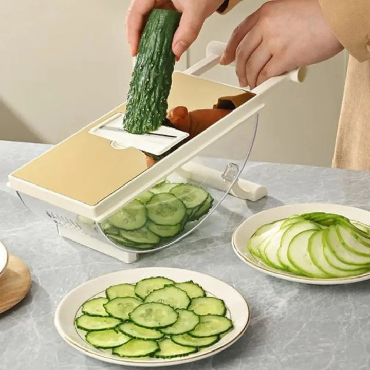 Mandolina Multifuncional Cortador Verduras Rallador Queso Blanco