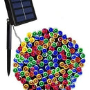 Luces Navideñas Solares Exterior 12metros 100 Leds Guirnalda Luces Multicolor