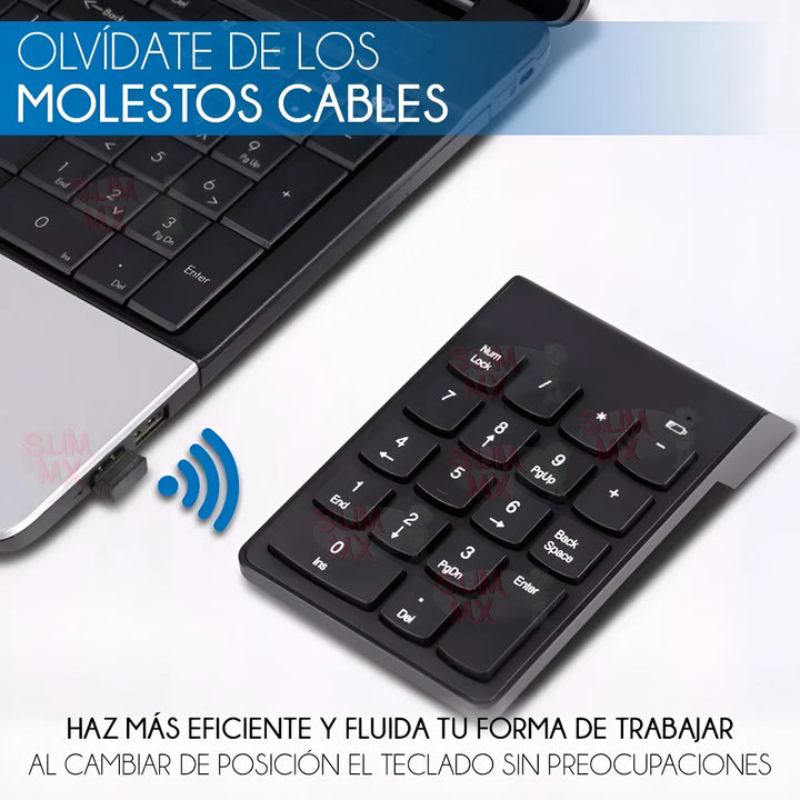 Mini Teclado Numérico Inalámbrico 19 Teclas Usb Mac Y Pc