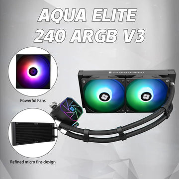 Refrigeración Liquida Thermalrlght Aqua Elite 240 V3 Negro