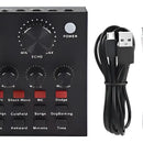 Tarjeta De Sonido V8 Para Pc Smartphone Efectos De Audio Negro