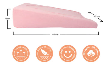 Cuna Antireflujo Toral Para Bebés Recién Nacidos, Colecho Color Rosa Claro
