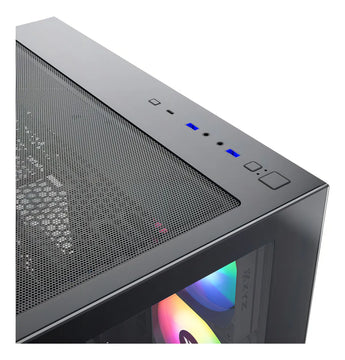 Gabinete Xyz Tesseract X Argb 7 Fans Controller 2d Glass Dual Chamber Usb C