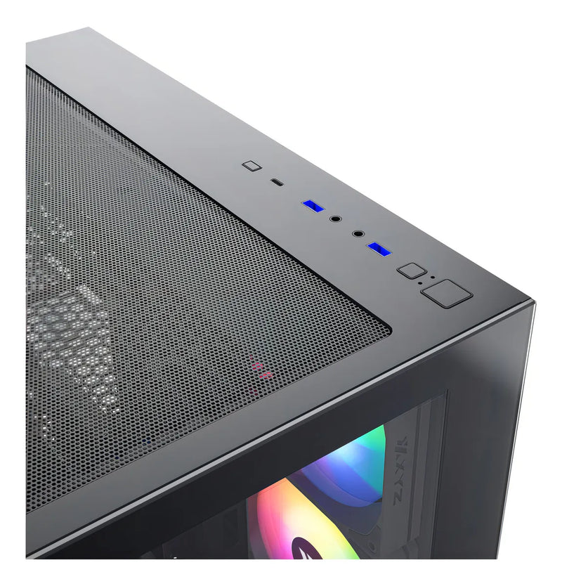 Gabinete Xyz Tesseract X Argb 7 Fans Controller 2d Glass Dual Chamber Usb C