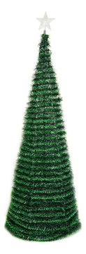 Árbol De Navidad Artificial Plegable Fácil Armado 150cm Color Verde Claro