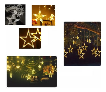 Luces Led Navideñas Estrella Navidad Adornos Blanco