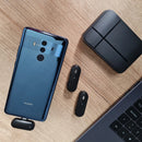 Micrófono Inalambrico De Solapa Tipo C Iphone Y PC Con Estuche De Carga Doble Receptor y Cancelación de Ruido y Antipop Vimai M8C-2 Negro