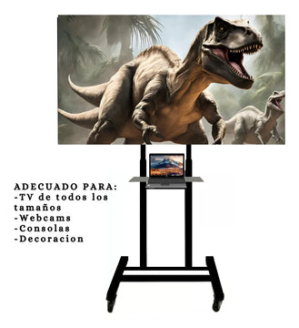 Soporte Pedestal Para Tv Móvil Con Ruedas De 32-65 Negro