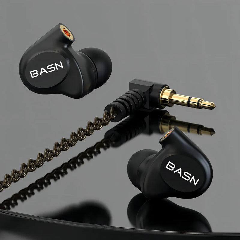 Basn Metalen - Auriculares Intrauditivos Para 4 Controlador. Color Mate Negro