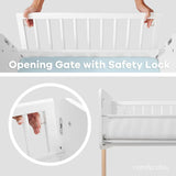 Cuna Lateral De Madera Comfy Cubs - Ultra Segura Y Elegante