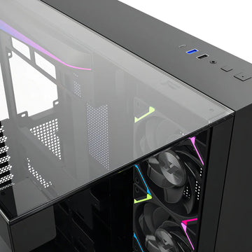 Gabinete Xyz Tesseract X Argb 7 Fans Controller 2d Glass Dual Chamber Usb C