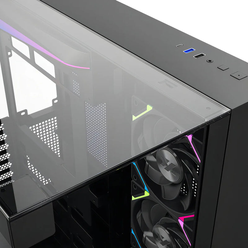 Gabinete Xyz Tesseract X Argb 7 Fans Controller 2d Glass Dual Chamber Usb C