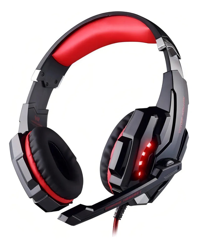 Fone de ouvido over-ear sem fio Kotion Gamer G2000 negro e rojo