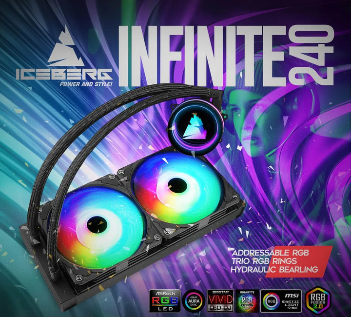 Refrigeración Liquida Iceberg Infinite 240 Amd Intel Argb