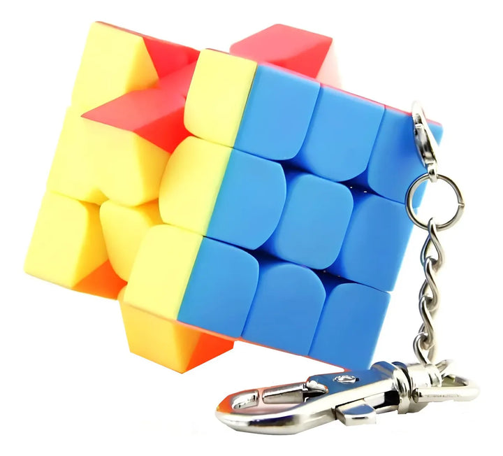 Mini Cubo Rubik Qiyi 3x3x3 Llavero Stickerless Antiestrés
