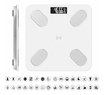 Bascula Balanza Pesa Digital Bluetooth Color Negro