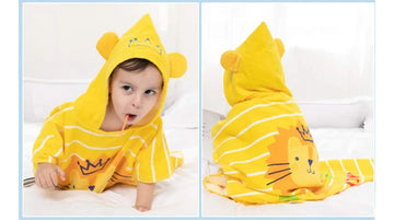 Tonwhar Ninos Bano/piscina/playa Con Capucha Poncho Toalla-d