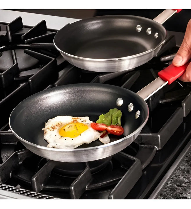 Sarten De Restaurante Para Freir 10 Paquete De 2 Tramotina Color Rojo