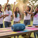 Parlante Bluetooth 16w Portátil Con Luces Led Jaltech Azul