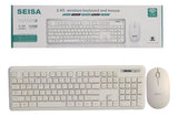 Combo Teclado Y Mouse Inalambrico 2.4g Windows Mac Seisa