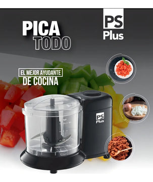 Procesador De Alimentos Picatodo Plus Solutions Color Negro