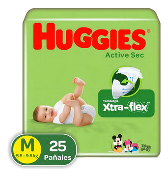 Pañales Huggies Active Sec Et 2 - Unidad Tamaño Mediano (M)