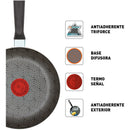 Sartén Antiadherente 30cm Imusa Talent Con Tapa De Vidrio Color Gris